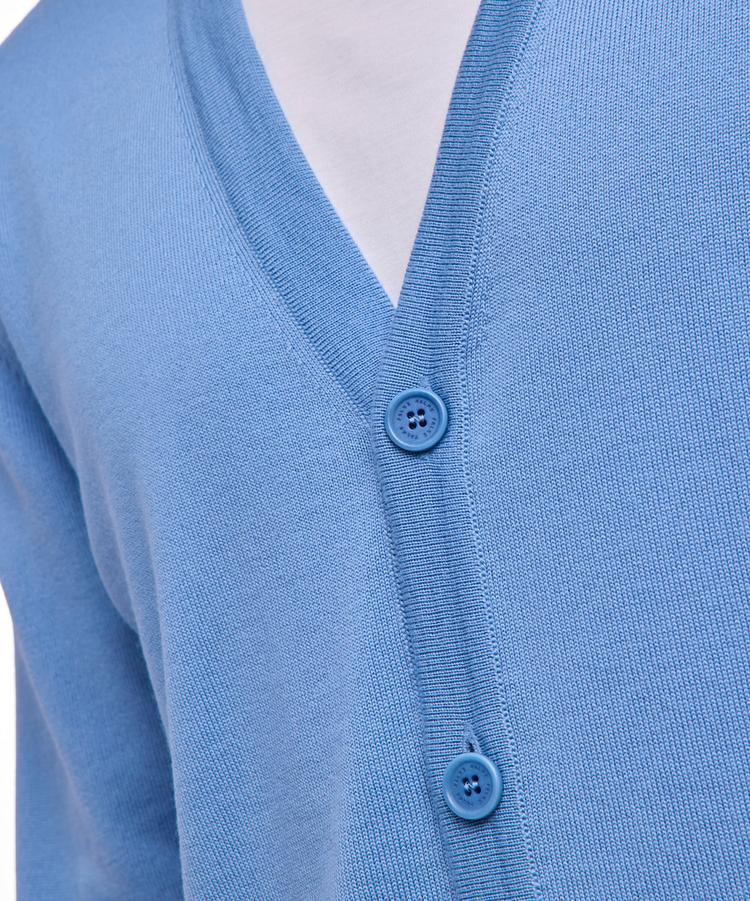 Falke Falke Merino X-Fine Cardigan Strickpullover Herren - sky blue (6876) - 2 | SportScheck