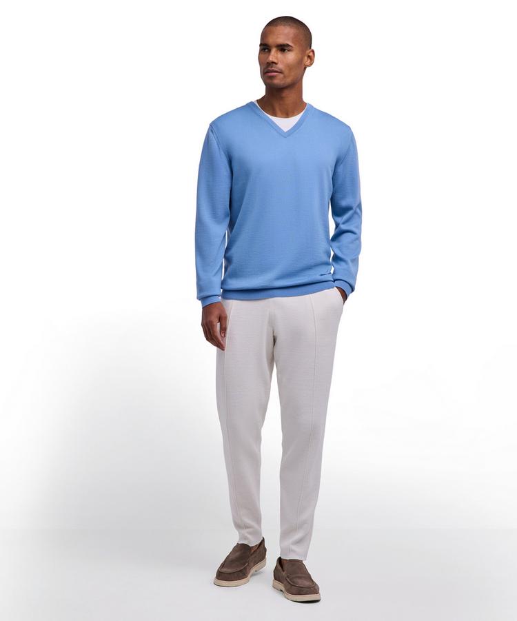 Falke Falke Merino X-Fine V-Neck Strickpullover Herren - sky blue (6876) - 1 | SportScheck