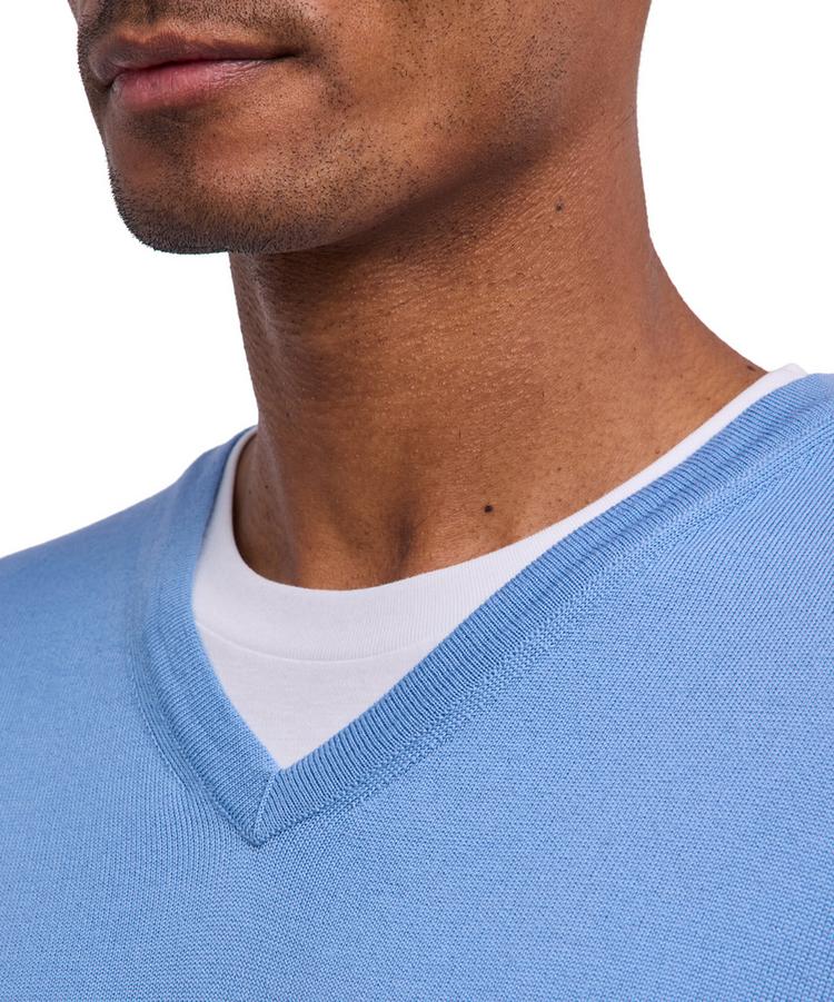 Falke Falke Merino X-Fine V-Neck Strickpullover Herren - sky blue (6876) - 3 | SportScheck