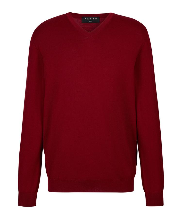 Falke Falke Merino X-Fine V-Neck Strickpullover Herren - red velvet (8264) - 0 | SportScheck