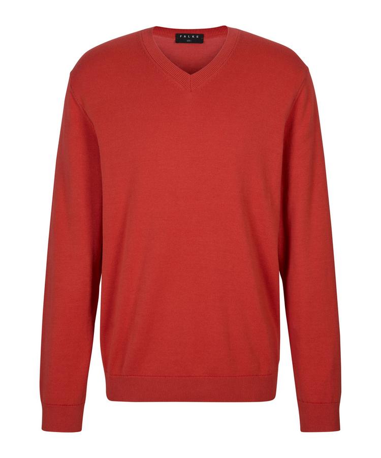 Falke Falke Cotton V-Neck Strickpullover Herren - rust (8404) - 0 | SportScheck