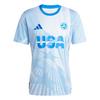 adidas USA Jersey Trikot Herren - White / Glow Blue
