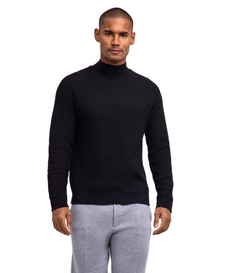 Falke Falke Ribbed Lambswool Mock Neck Strickpullover Herren - black (3000) - 0 | SportScheck