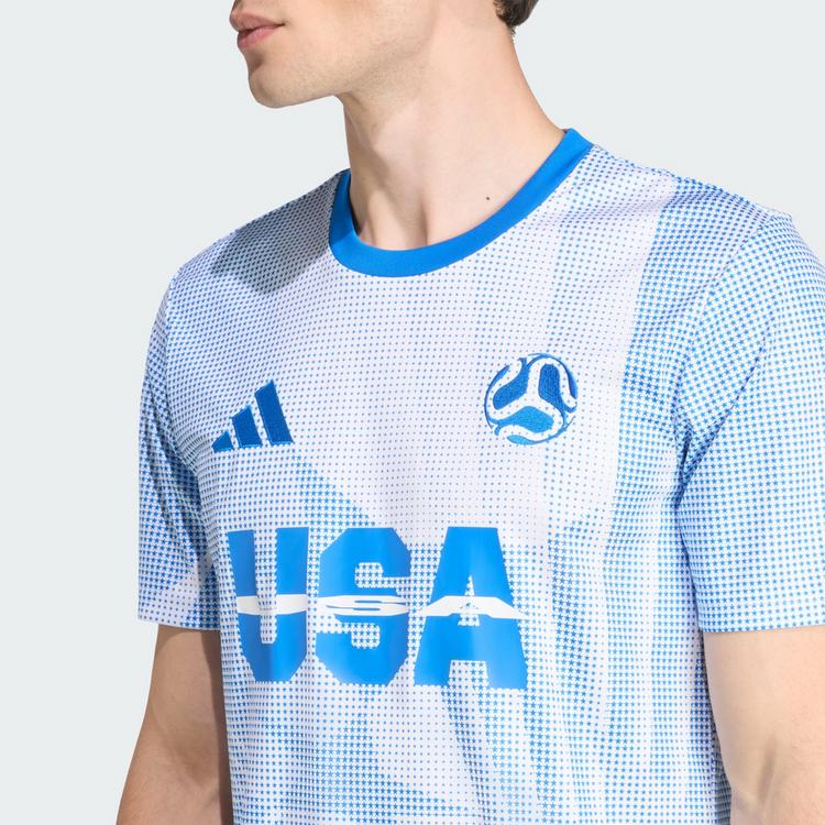 adidas adidas USA Jersey Trikot Herren - White / Glow Blue - 1 | SportScheck