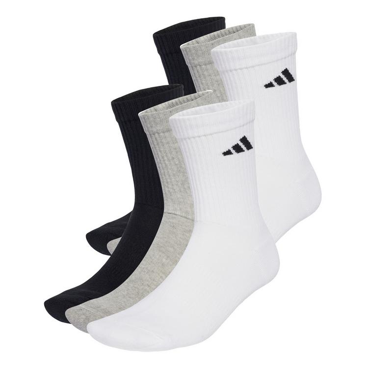 adidas adidas Cushioned Crew Socken, 6 Paar Socken - White / Medium Grey Heather / Black - 0 | SportScheck