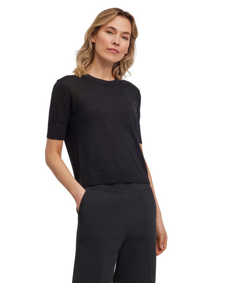 Falke Falke Merino X-Fine Crew Neck Strickpullover Damen - black (3000) - 0 | SportScheck