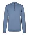 Falke Merino X-Fine Half-Zip Strickpullover Herren - sky blue (6876)