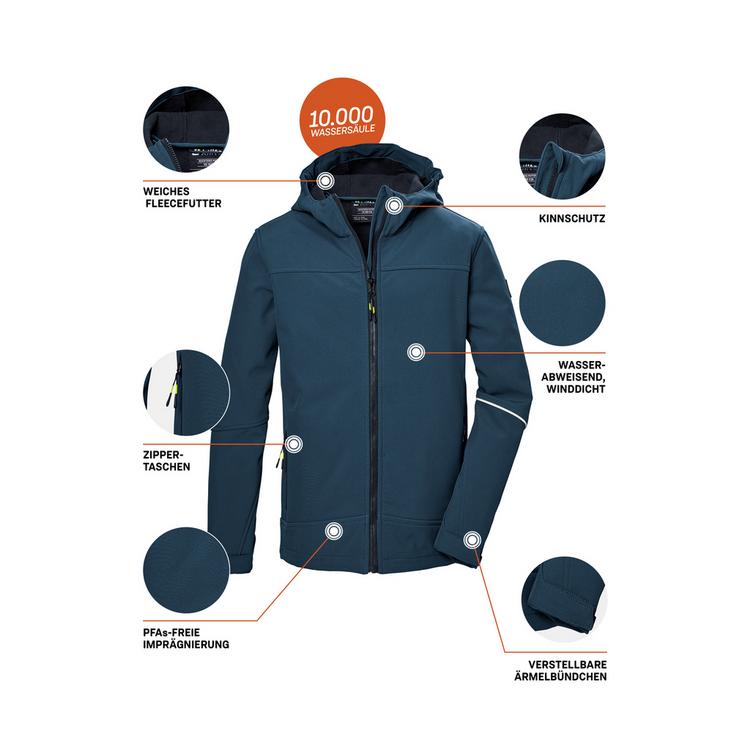 KILLTEC KILLTEC KOS 143 Softshelljacke Jungen - Blau3010 - 3 | SportScheck