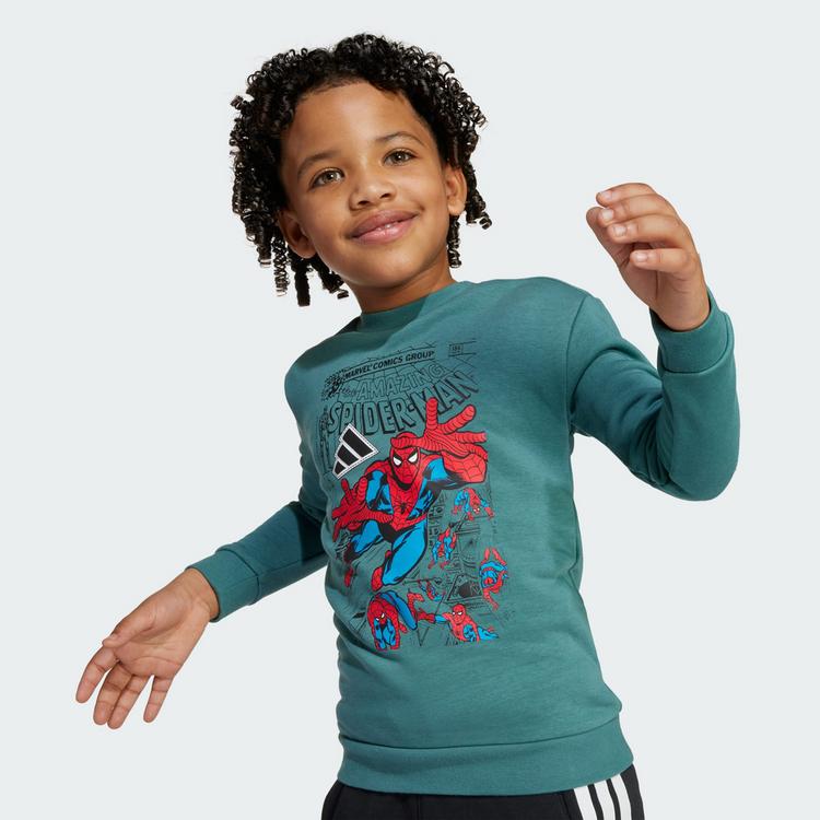 adidas adidas Marvel Spider-Man Jogginghose Kinder Trainingsanzug Kinder - Preloved Teal / White - 0 | SportScheck