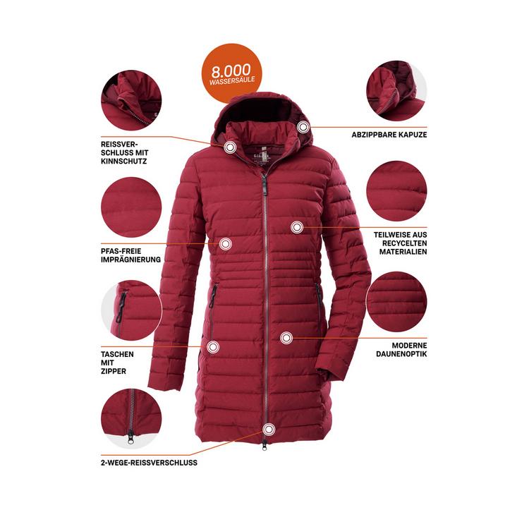G.I.G.A. DX by killtec G.I.G.A. DX by killtec GW 77 WMN QLTD PRK_Bacarya Funktionsmantel Damen - Rot4517 - 4 | SportScheck