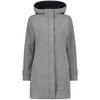 CMP W COAT FIX HOODWOOLTECH Funktionsmantel Damen - Steingrau