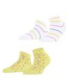 ESPRIT Flowers & Stripes SN 2 2-Pack Socken Damen - daffodil (1253)