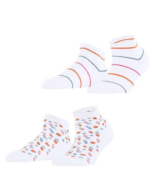 ESPRIT Flowers & Stripes SN 2 2-Pack Socken Damen