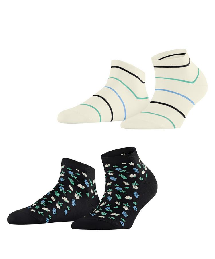 ESPRIT ESPRIT Flowers & Stripes SN 2 2-Pack Socken Damen - black (3000) - 0 | SportScheck