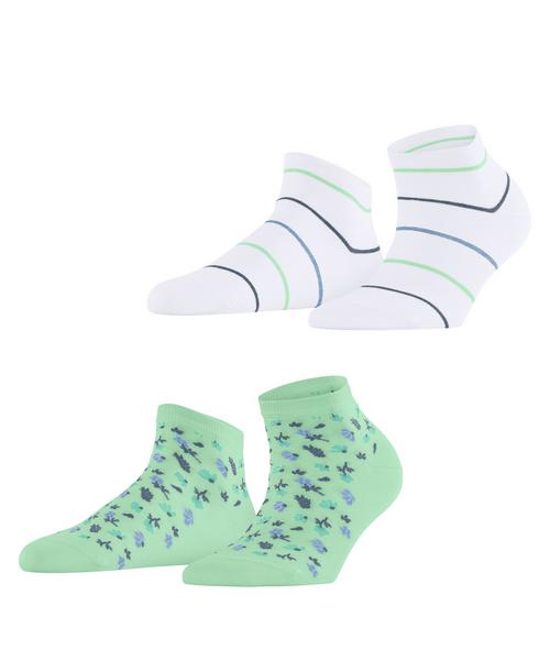 ESPRIT Flowers & Stripes SN 2 2-Pack Socken Damen