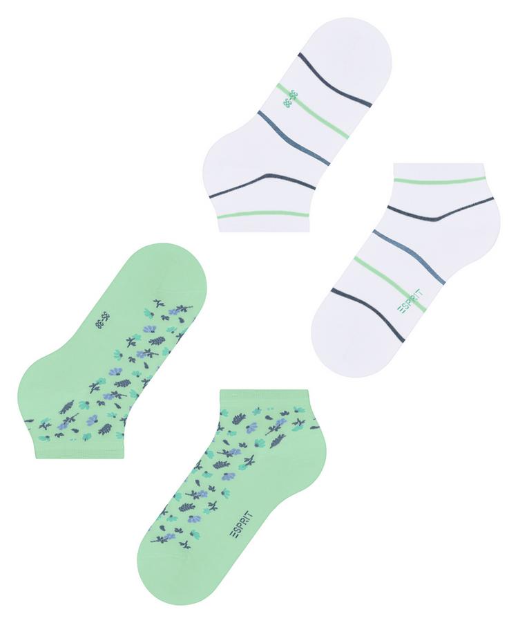 ESPRIT ESPRIT Flowers & Stripes SN 2 2-Pack Socken Damen - mint (7537) - 2 | SportScheck