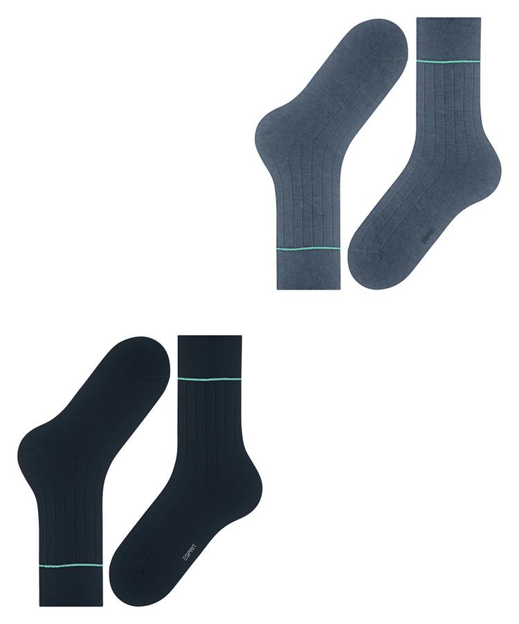 ESPRIT ESPRIT Accent Rib 2-Pack Socken Herren - sortiment (0040) - 2 | SportScheck