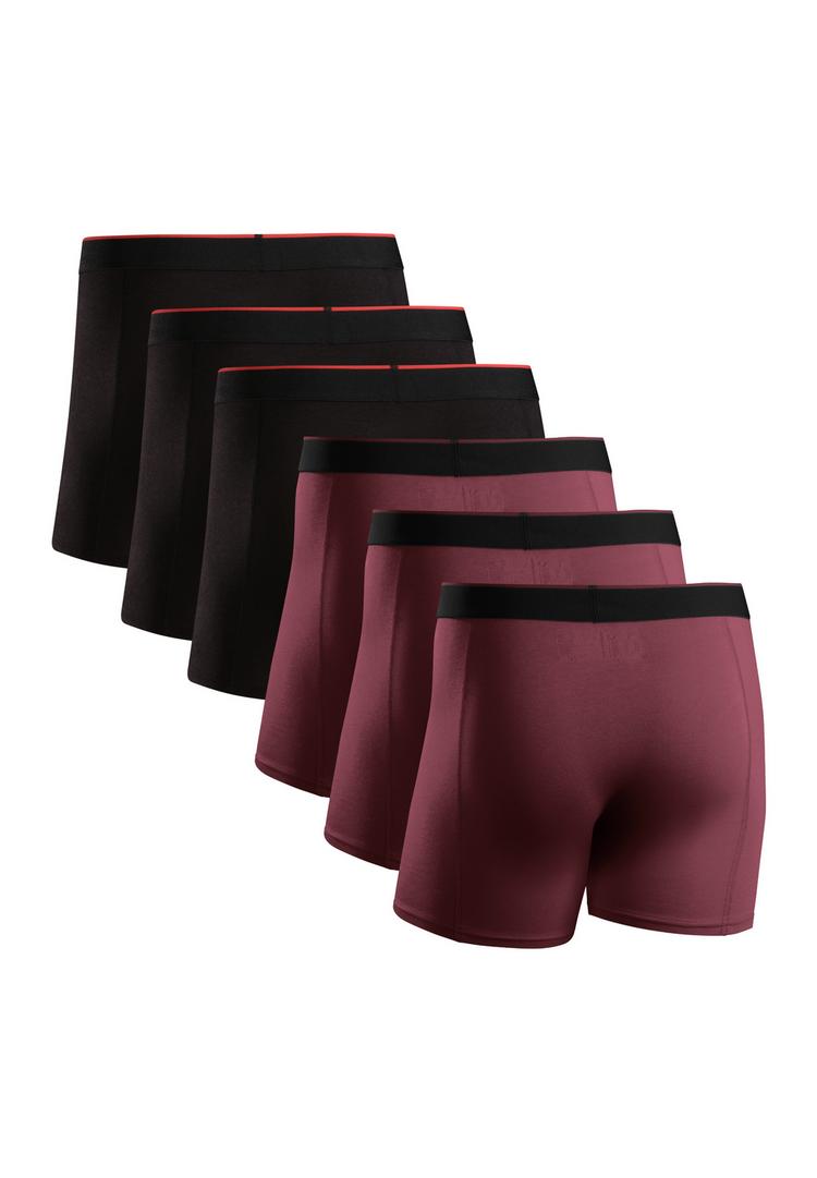DANISH ENDURANCE DANISH ENDURANCE Bamboo Trunks Unterhose Herren - black bordeaux - 0 | SportScheck