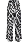 FRENCH CONNECTION Strandhose Stoffhose Damen - schwarz-creme bedruckt