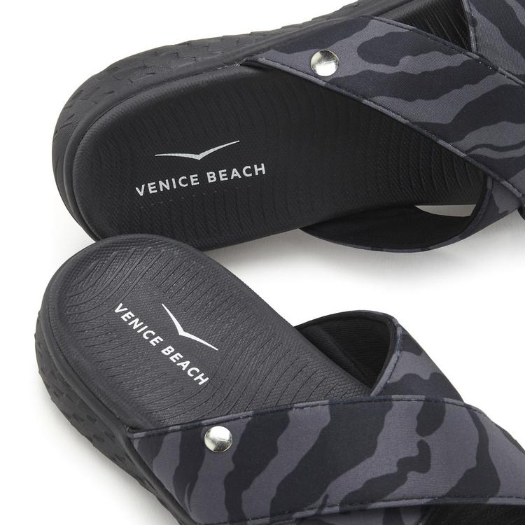 VENICE BEACH VENICE BEACH Badepantolette Badelatschen Damen - schwarz - grau - 3 | SportScheck