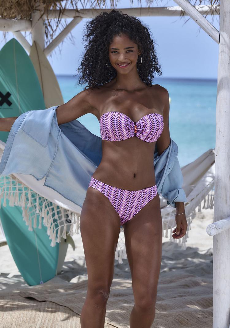 Vivance Vivance B&uuml;gel-Bandeau-Bikini Bikini Set Damen - rosa bedruckt - 1 | SportScheck