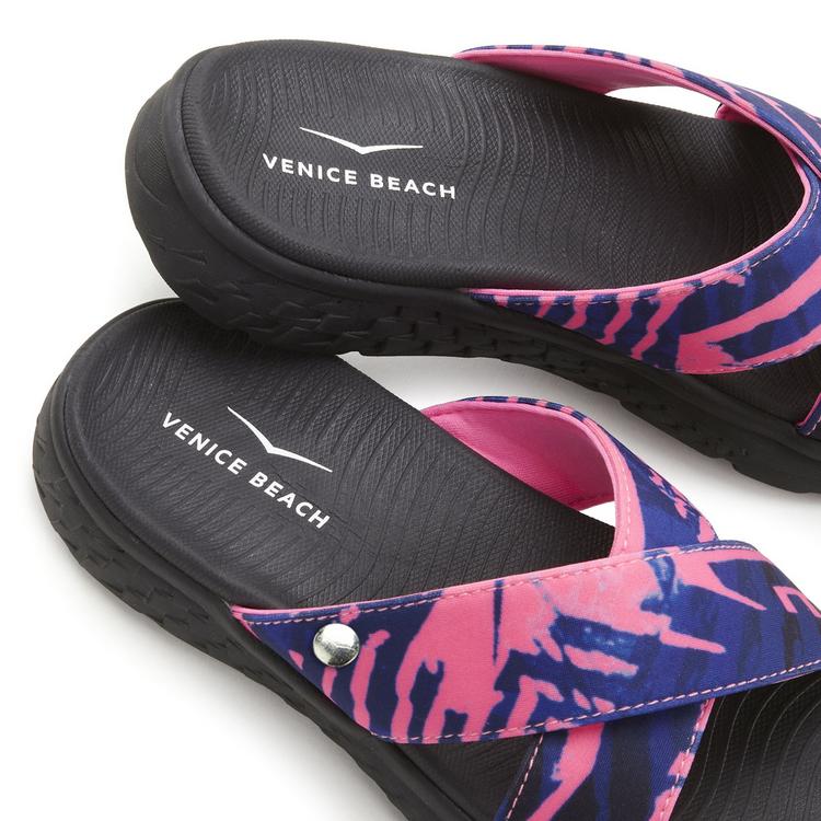 VENICE BEACH VENICE BEACH Badepantolette Badelatschen Damen - pink - schwarz - 0 | SportScheck