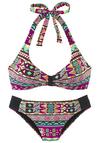 Buffalo Triangel-Bikini Bikini Set Damen - pink bedruckt