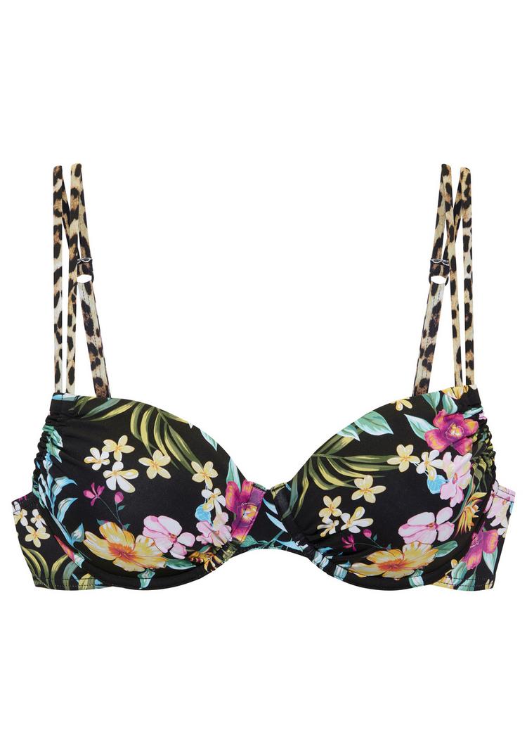 Buffalo Buffalo B&uuml;gel-Bikini-Top Bikini Oberteil Damen - schwarz bedruckt - 0 | SportScheck