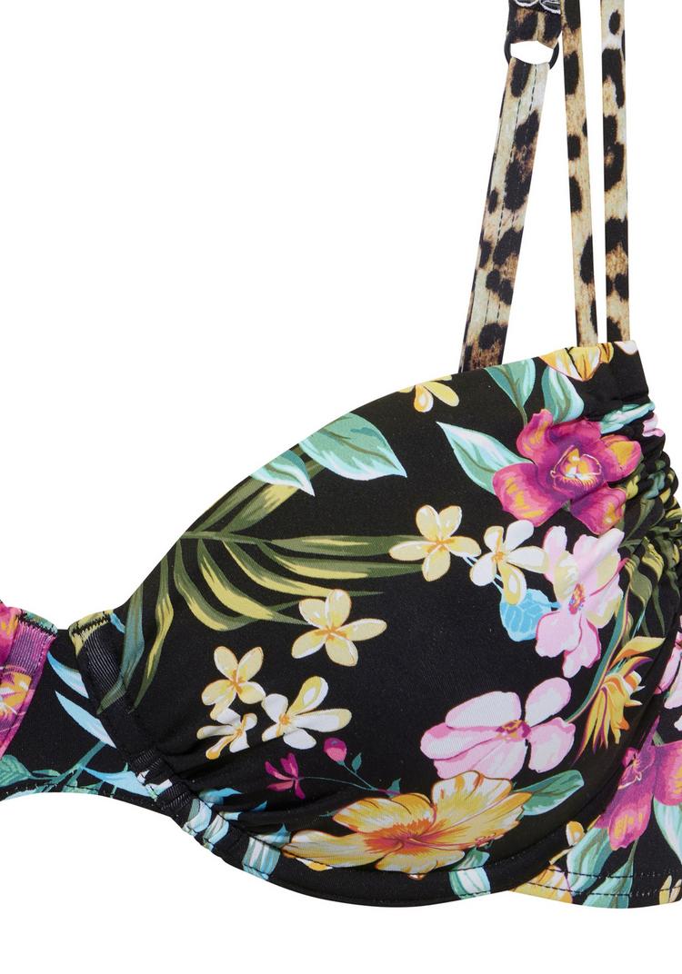 Buffalo Buffalo B&uuml;gel-Bikini-Top Bikini Oberteil Damen - schwarz bedruckt - 0 | SportScheck