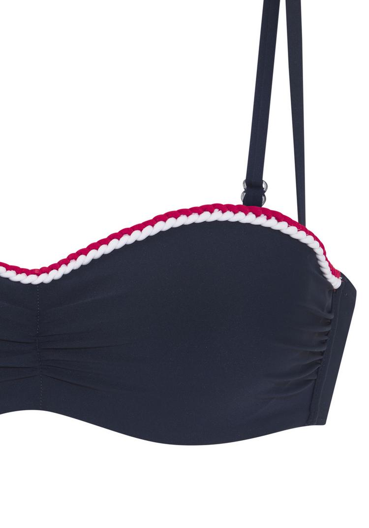 S.OLIVER S.OLIVER B&uuml;gel-Bandeau-Bikini-Top Bikini Oberteil Damen - marine - 0 | SportScheck