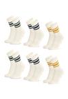 DANISH ENDURANCE Tennis Crew Socken - offwhite green offwhite navy offwhite mustard