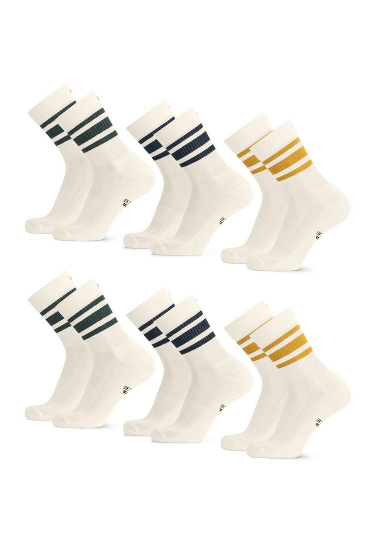 DANISH ENDURANCE DANISH ENDURANCE Tennis Crew Socken - offwhite green offwhite navy offwhite mustard - 0 | SportScheck