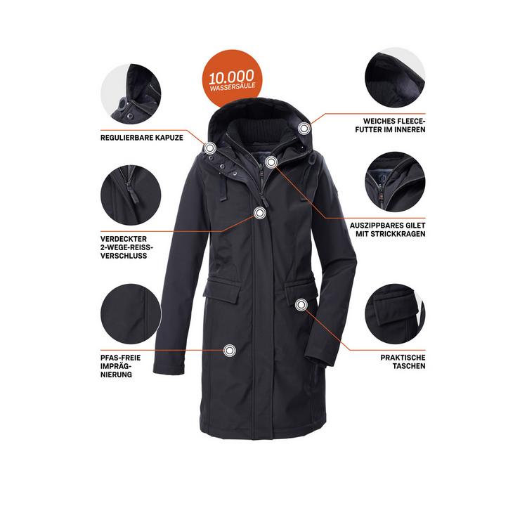 G.I.G.A. DX by killtec G.I.G.A. DX by killtec GW 79 WMN SFTSHLL PRK Funktionsmantel Damen - Schwarz0110 - 4 | SportScheck