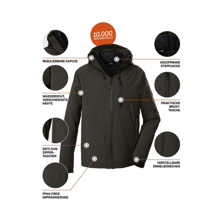 KILLTEC KILLTEC KOW 95 MN JCKT Funktionsjacke Herren - Dunkeloliv111 - 5 | SportScheck