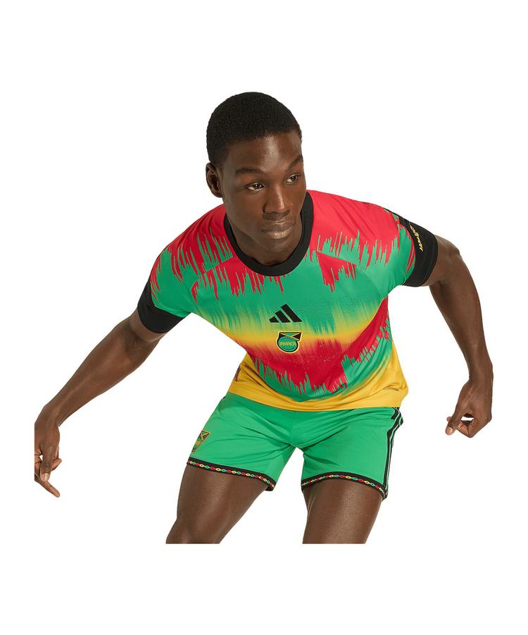 adidas adidas Jamaika Prematch Trikot Home WM 2026 Trikot Herren - gelbgruen - 1 | SportScheck