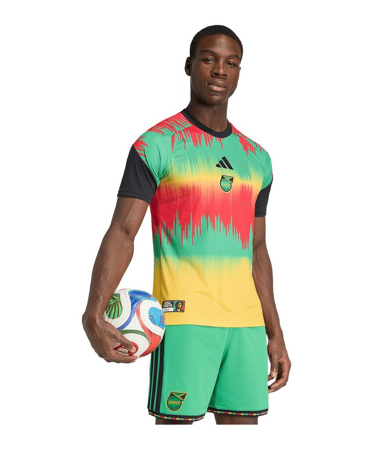 adidas adidas Jamaika Prematch Trikot Home WM 2026 Trikot Herren - gelbgruen - 2 | SportScheck