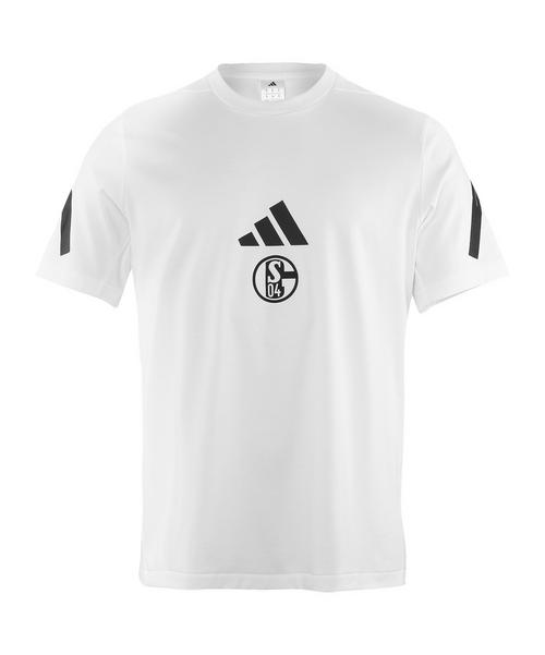 adidas FC Schalke 04 Z.N.E. T-Shirt Wei&szlig; T-Shirt Herren
