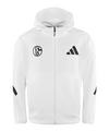 adidas FC Schalke 04 Z.N.E. Kapuzenjacke Wei&szlig; Trainingsjacke Herren - weiss