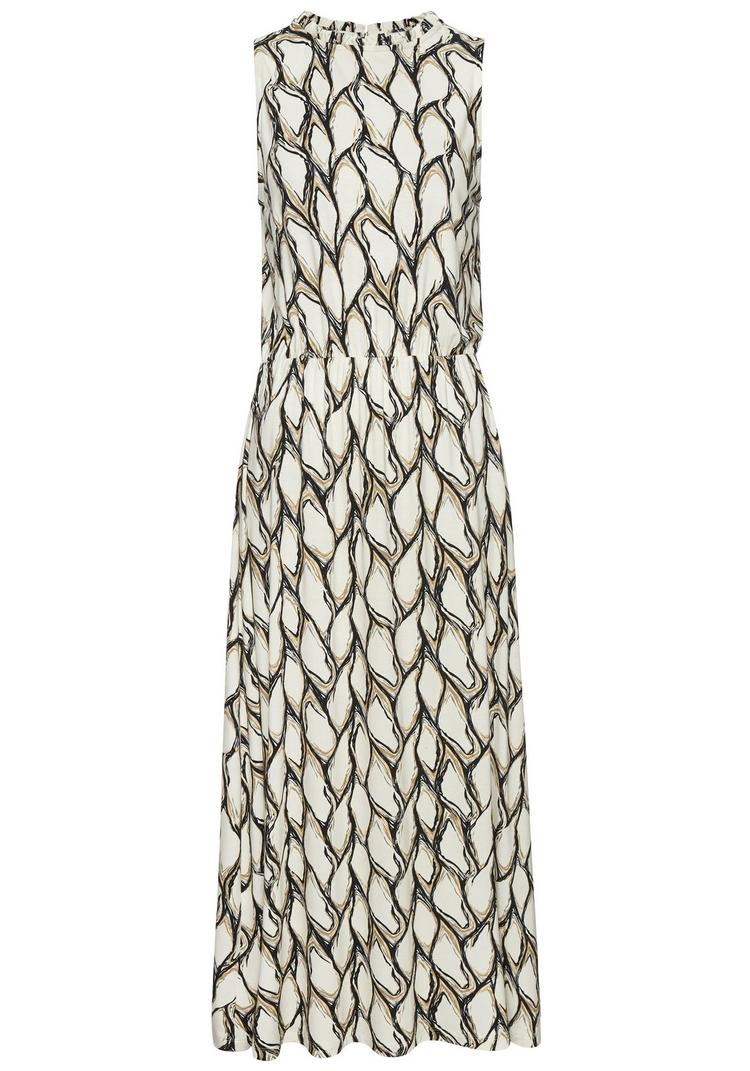 Lascana Lascana Jerseykleid Jerseykleid Damen - creme-khaki bedruckt - 0 | SportScheck