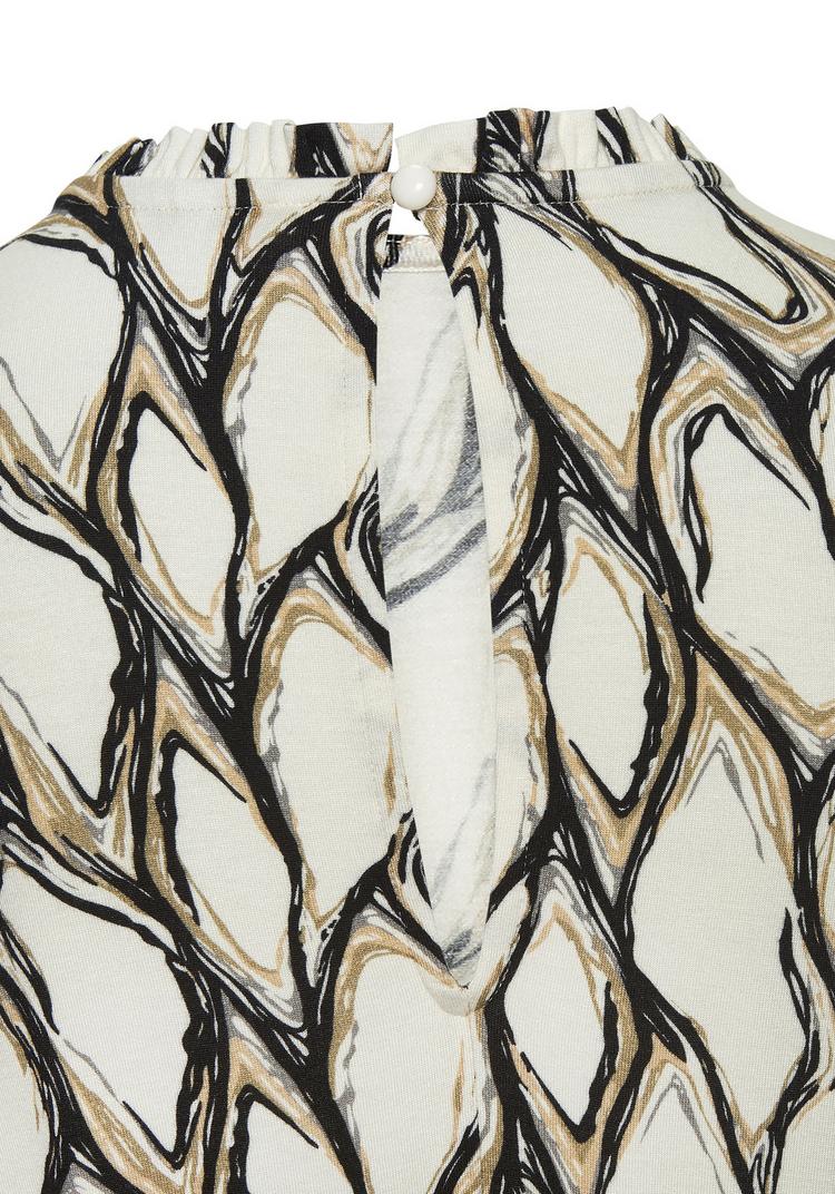 Lascana Lascana Jerseykleid Jerseykleid Damen - creme-khaki bedruckt - 0 | SportScheck