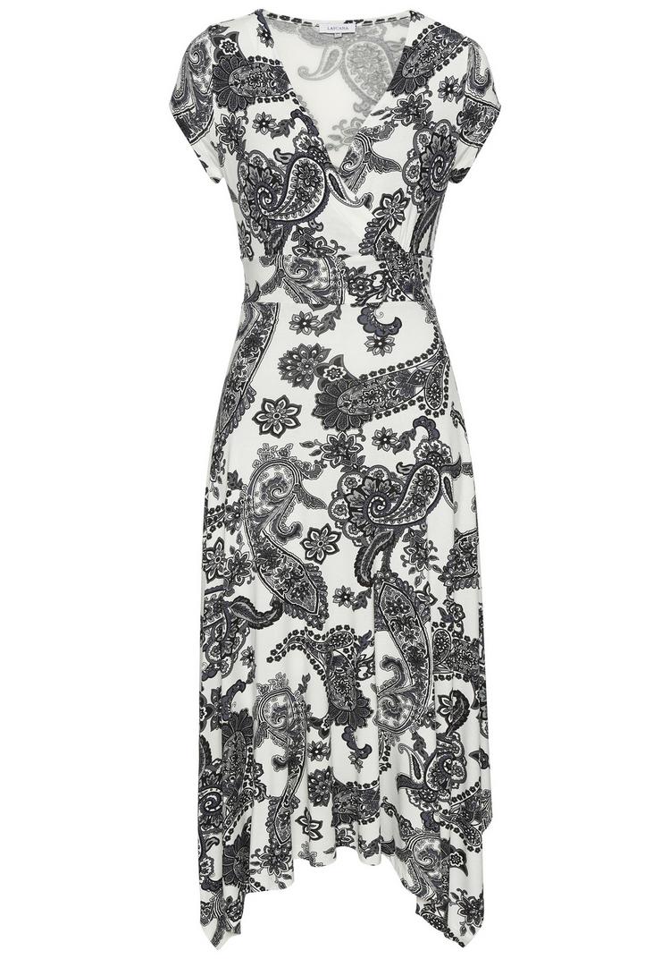 Lascana Lascana Sommerkleid Tr&auml;gerkleid Damen - schwarz - wei&szlig; - 0 | SportScheck