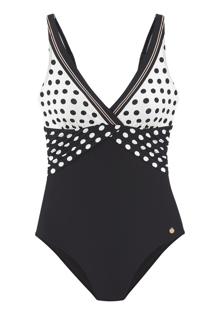 Lascana Lascana Badeanzug Badeanzug Damen - schwarz - creme - 0 | SportScheck