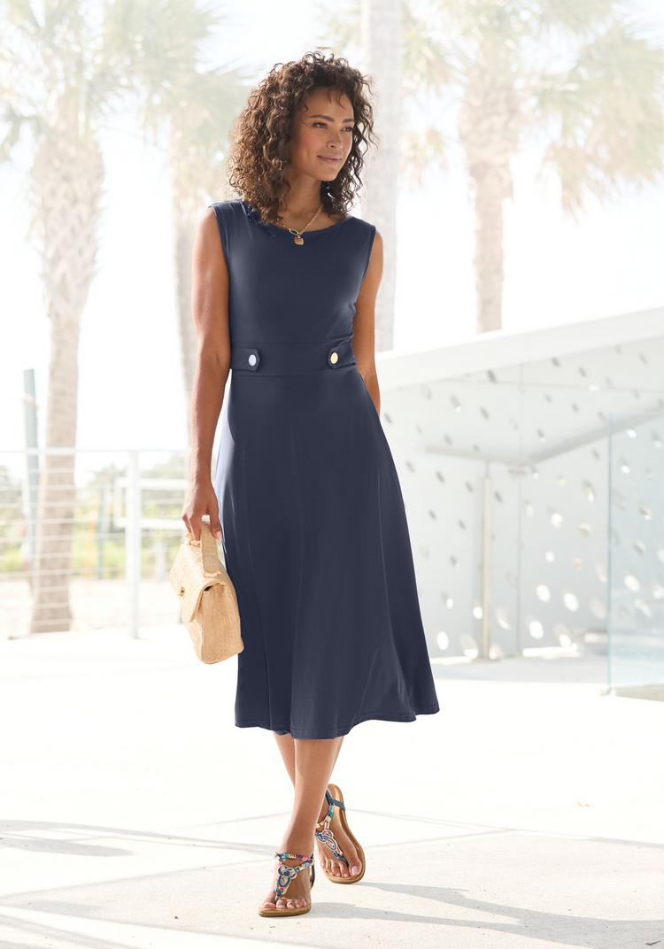 Lascana Lascana Midikleid Kleid Damen - blau - 1 | SportScheck