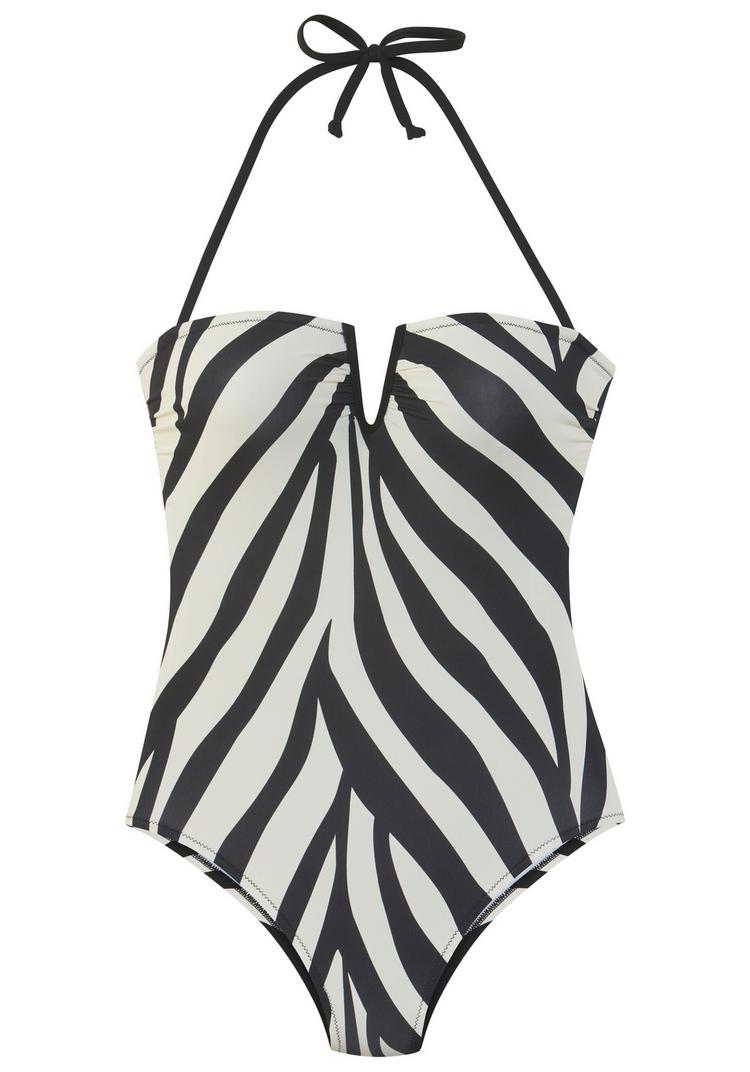 FRENCH CONNECTION FRENCH CONNECTION Badeanzug Badeanzug Damen - schwarz-creme - 0 | SportScheck