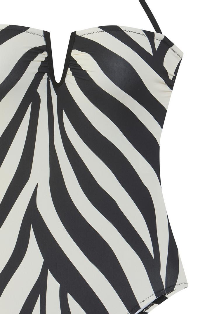 FRENCH CONNECTION FRENCH CONNECTION Badeanzug Badeanzug Damen - schwarz-creme - 1 | SportScheck