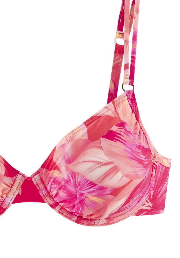 S.OLIVER S.OLIVER B&uuml;gel-Bikini-Top Bikini Oberteil Damen - pfirsich bedruckt - 1 | SportScheck