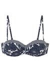 sunseeker B&uuml;gel-Bandeau-Bikini-Top Bikini Oberteil Damen - marine bedruckt
