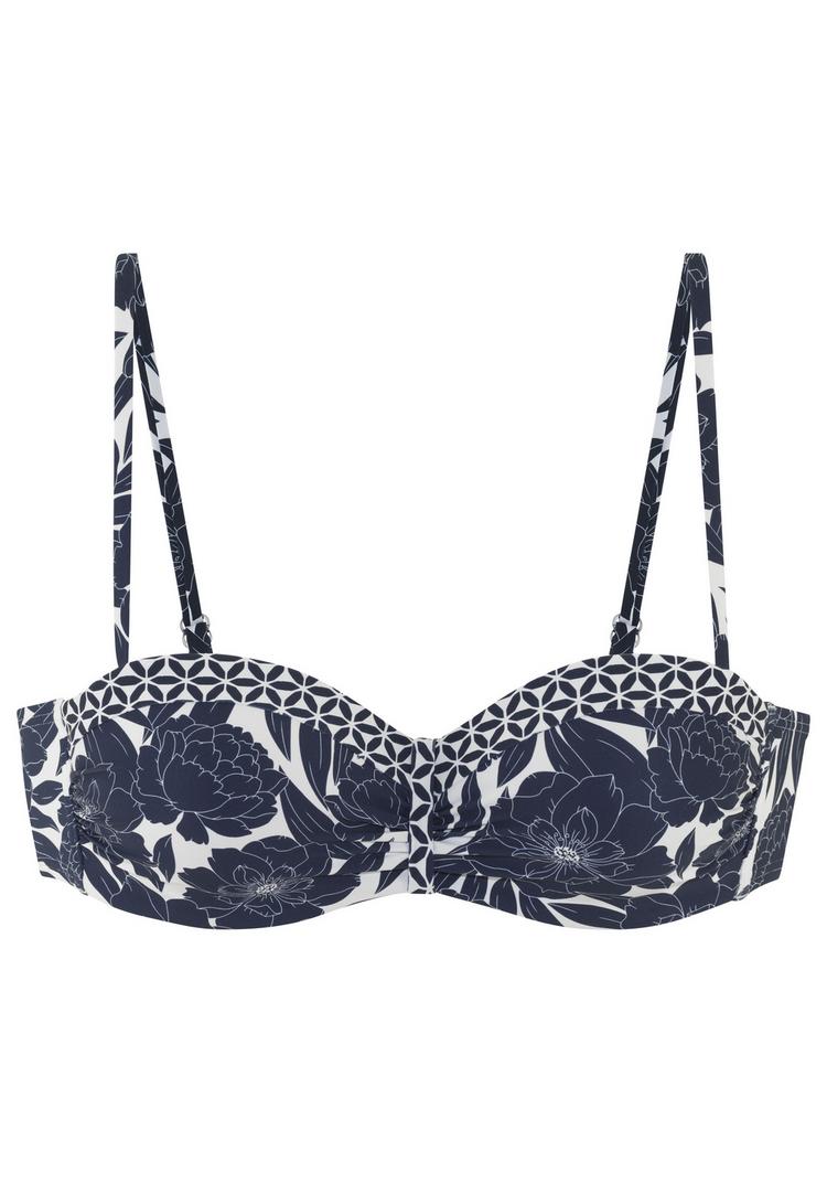 sunseeker sunseeker B&uuml;gel-Bandeau-Bikini-Top Bikini Oberteil Damen - marine bedruckt - 0 | SportScheck
