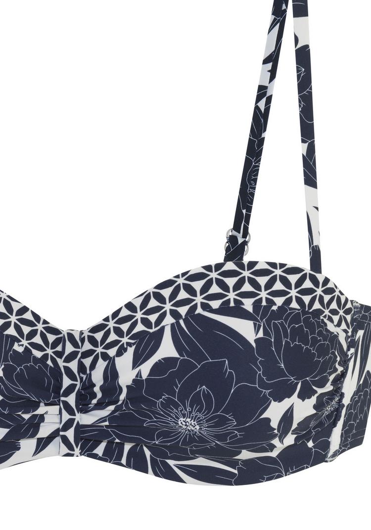 sunseeker sunseeker B&uuml;gel-Bandeau-Bikini-Top Bikini Oberteil Damen - marine bedruckt - 0 | SportScheck