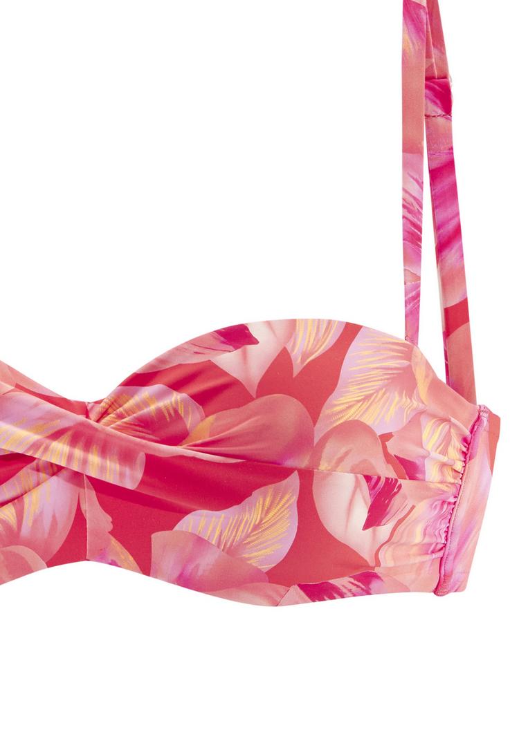 S.OLIVER S.OLIVER B&uuml;gel-Bandeau-Bikini-Top Bikini Oberteil Damen - pfirsich bedruckt - 1 | SportScheck